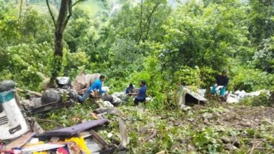 रसुवाको बनुवामा डिब्बा दुर्घटना , चालक गम्भिर घाईते