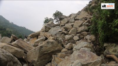 बिदुर खानेपानीको मुहानमा पहिरो, फलाखु खोलाको मुहान दिर्घकालिन नहुने