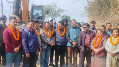 पासाङ ल्हामु राजमार्गको तिनपिप्ले- रानिपौवा निर्माण कार्य सुरु