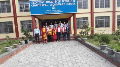 क्षेत्रपाल माविका पूर्व विद्यार्थीले गरे दुई लाख एकाउन्न हजार सहयोग