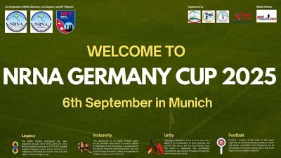 जर्मनीमा ‘NRNA Germany Cup Football 2025’ प्रतियोगिता हुने